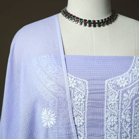 Lucknowi hand embroidered kota doria cotton chikankari 2pc