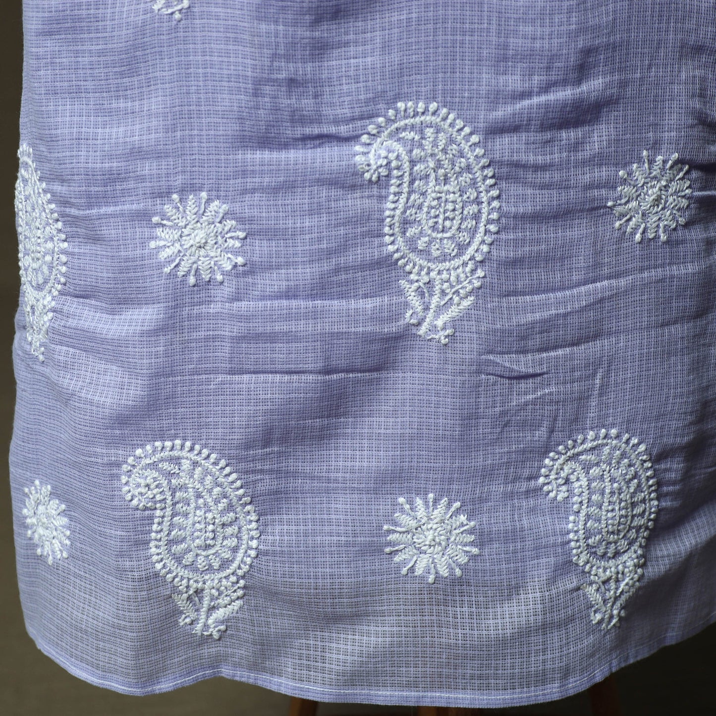Lucknowi hand embroidered kota doria cotton chikankari 2pc