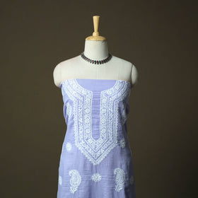 Lucknowi hand embroidered kota doria cotton chikankari 2pc