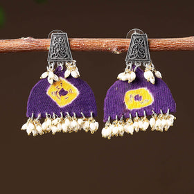 Purple - maheen handcrafted gs fabart earrings