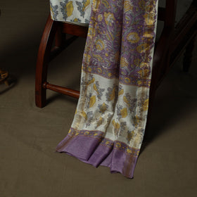 Maheshwari silk hand block sanganeri print 3pc unstitched