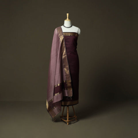 Maheshwari silk handloom 2pc unstitched dress material