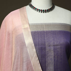 Maheshwari silk tissue zari handloom 2pc unstitched dress