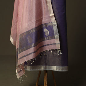 Maheshwari silk tissue zari handloom 2pc unstitched dress