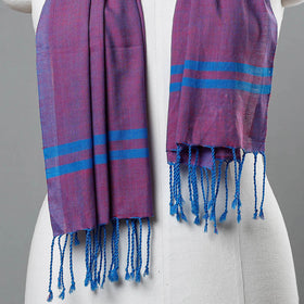  Mangalagiri Cotton Handloom Stole with Tassels Online l iTokri.com