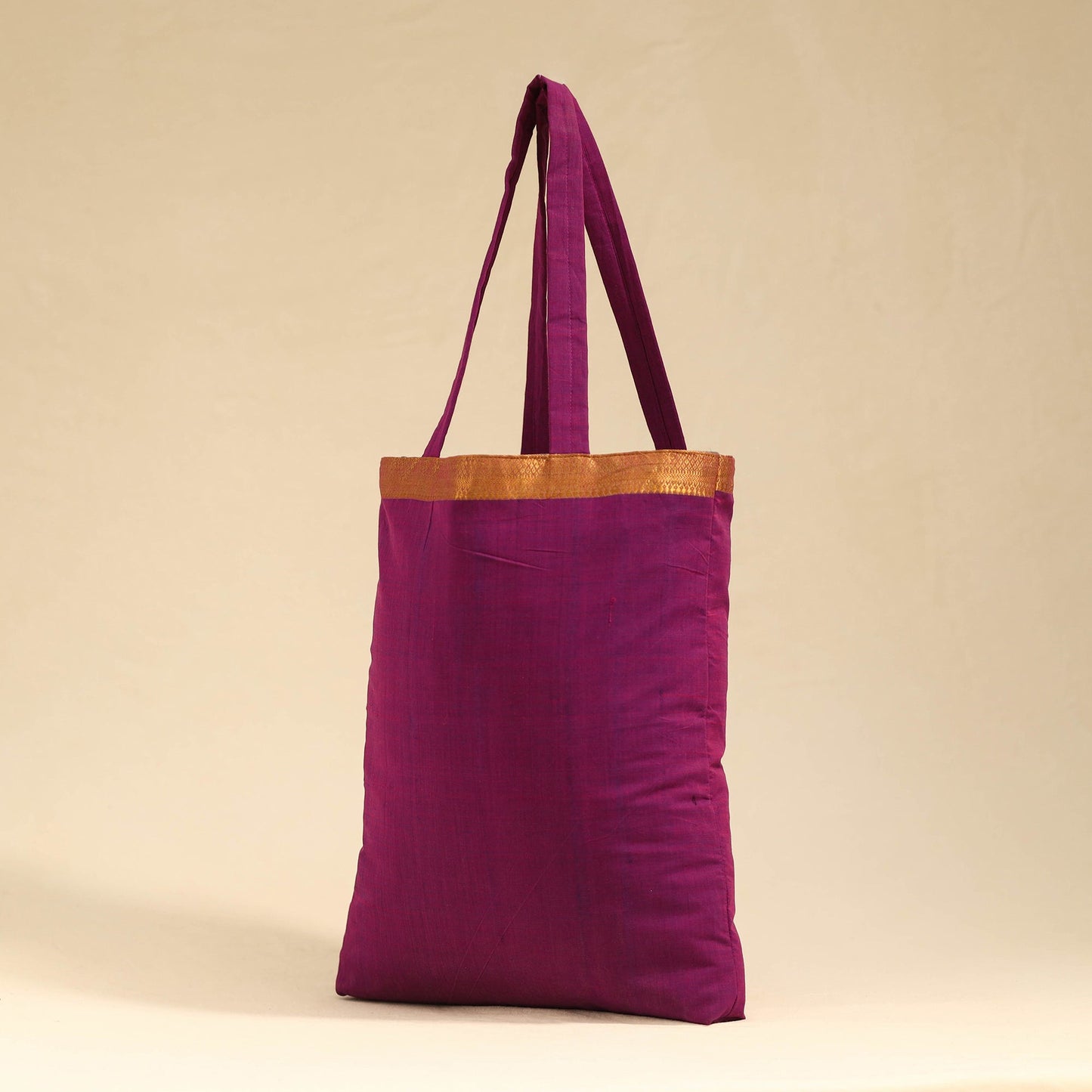 Purple Mangalagiri Handloom Cotton Tote Bag Online
