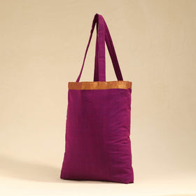 Purple Mangalagiri Handloom Cotton Tote Bag Online