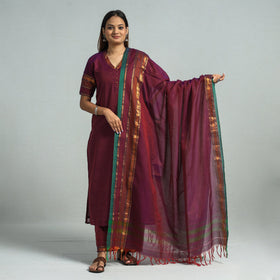 Purple - maroon - dharwad cotton kurta with palazzo &