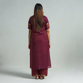 Purple - maroon - dharwad cotton kurta with palazzo &