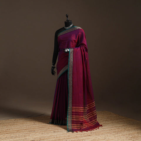 Mercerised cotton dharwad saree with thread border 07