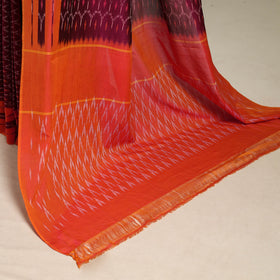 Purple - mercerised cotton handloom pochampally ikat saree