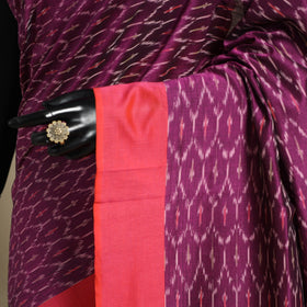 Purple - mercerised cotton handloom pochampally ikat saree