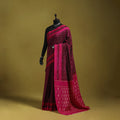 Purple - mercerised cotton handloom pochampally ikat saree