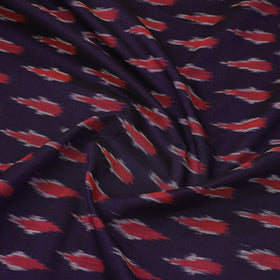  Purple Mercerised Cotton Pochampally Ikat Fabric