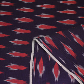 Purple Mercerised Cotton Pochampally Ikat Fabric