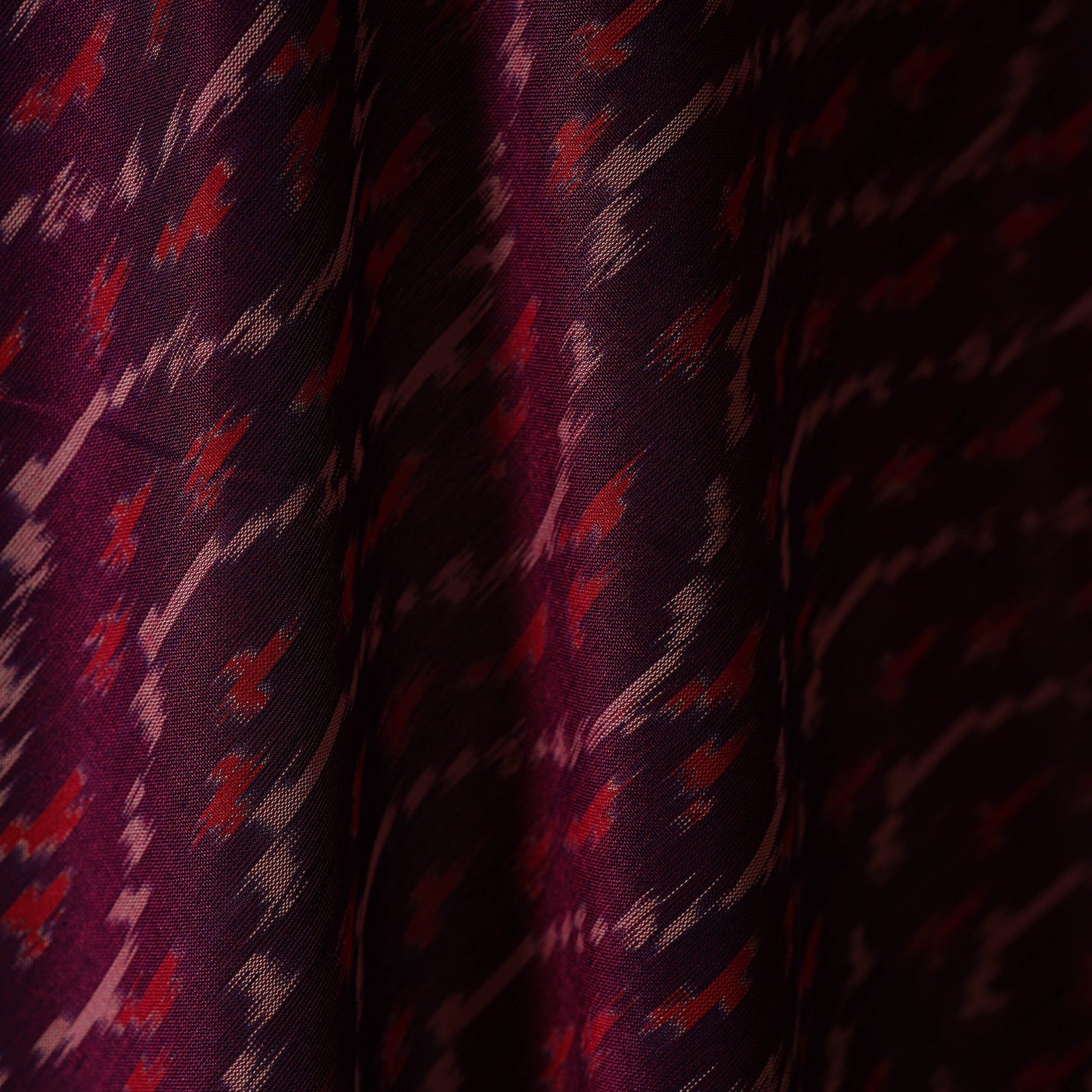 Mercerised cotton pochampally ikat fabric 20 - handcrafted