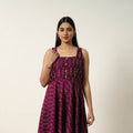 Buy Mercerized Cotton Flared Pochampally Ikat Dress