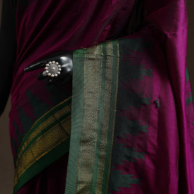 Mercerized cotton gadwal ilkal saree with temple zari
