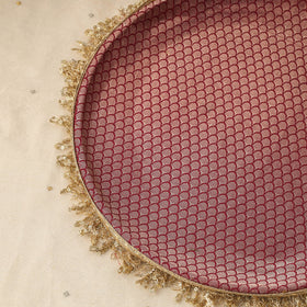 Purple mirror beads karwa chauth thali set 05 - handcrafted