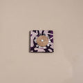 Purple - mirror work handmade fabart jute magnet 10