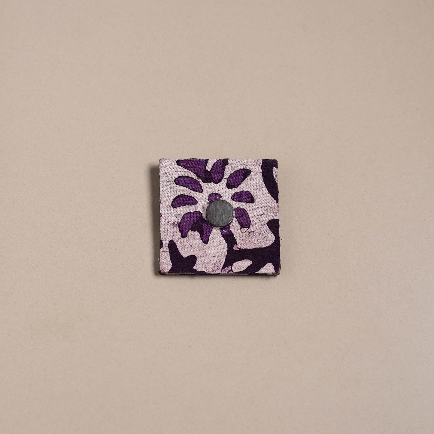 Purple - mirror work handmade fabart jute magnet 10