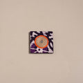 Mirror work handmade fabart jute magnet 36 - handcrafted