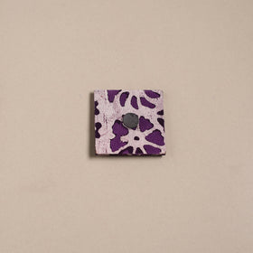 Mirror work handmade fabart jute magnet 36 - handcrafted