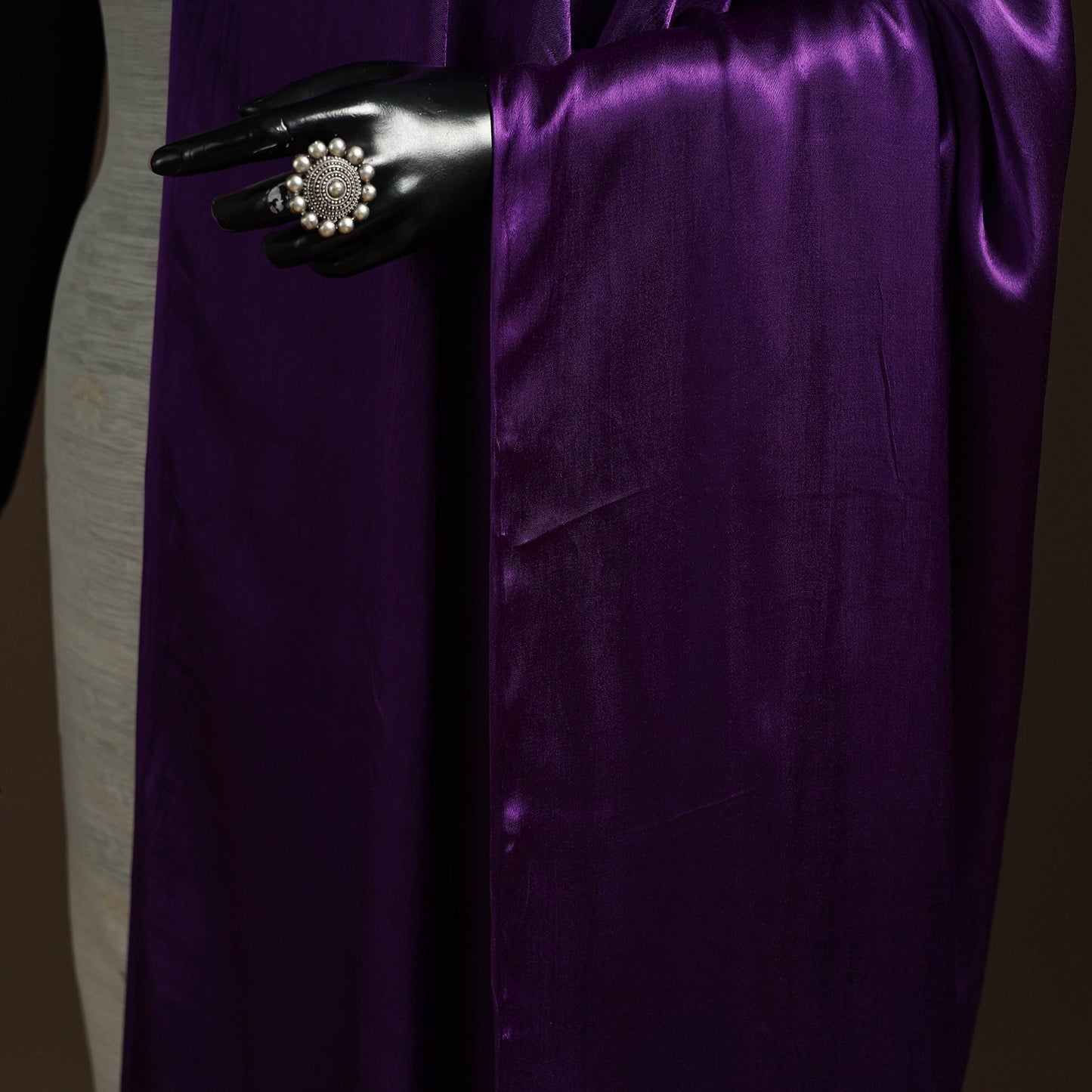 Modal silk natural dyed plain dupatta with lagdi patta 09