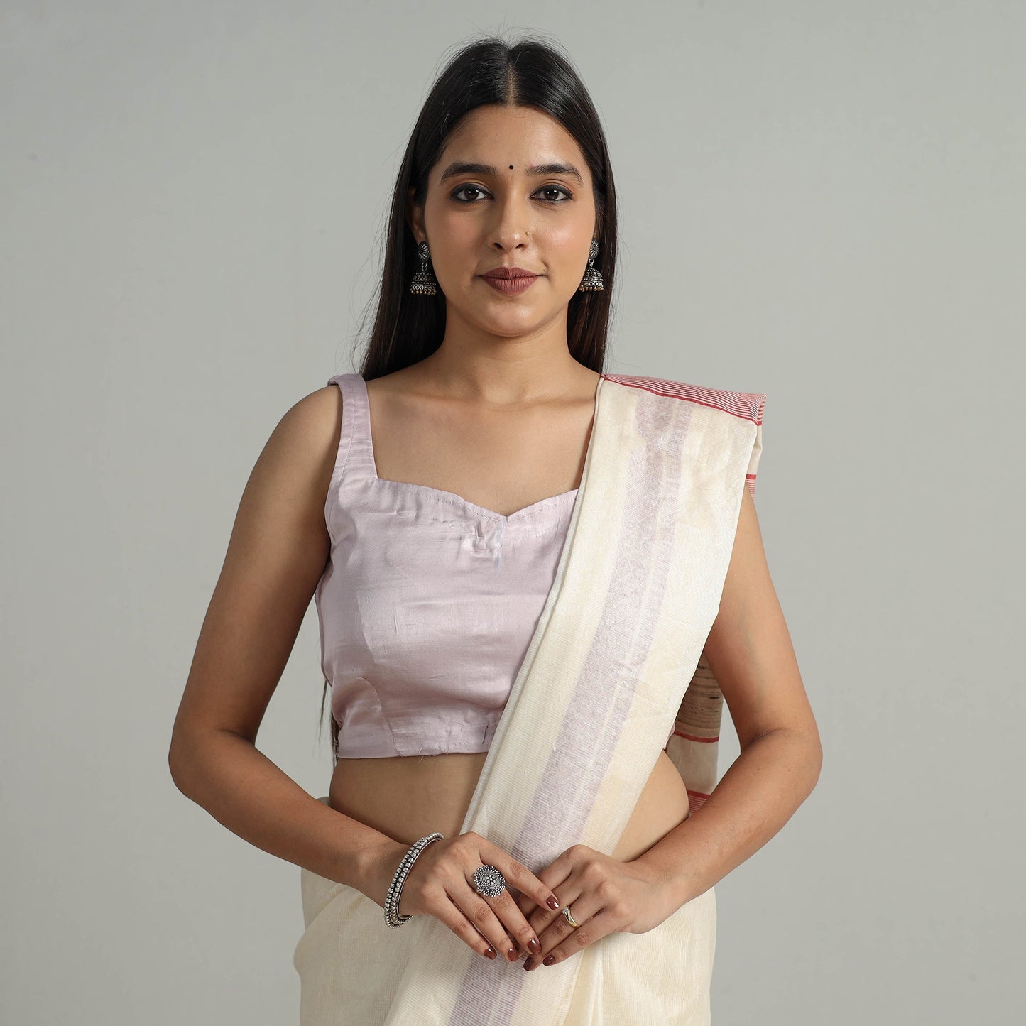 Buy Modal Silk Plain Stitched Blouse 10 Online at iTokri.com