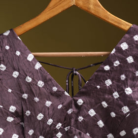Purple - modal silk stitched tie-dye bandhani blouse 08