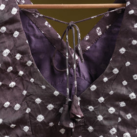 Purple - modal silk stitched tie-dye bandhani blouse 08