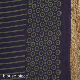 Purple - mul cotton hand batik saree 14 - handcrafted