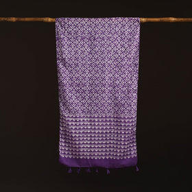 Mul cotton kutch hand batik stole with tassels 04
