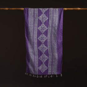Mul cotton kutch hand batik stole with tassels 14