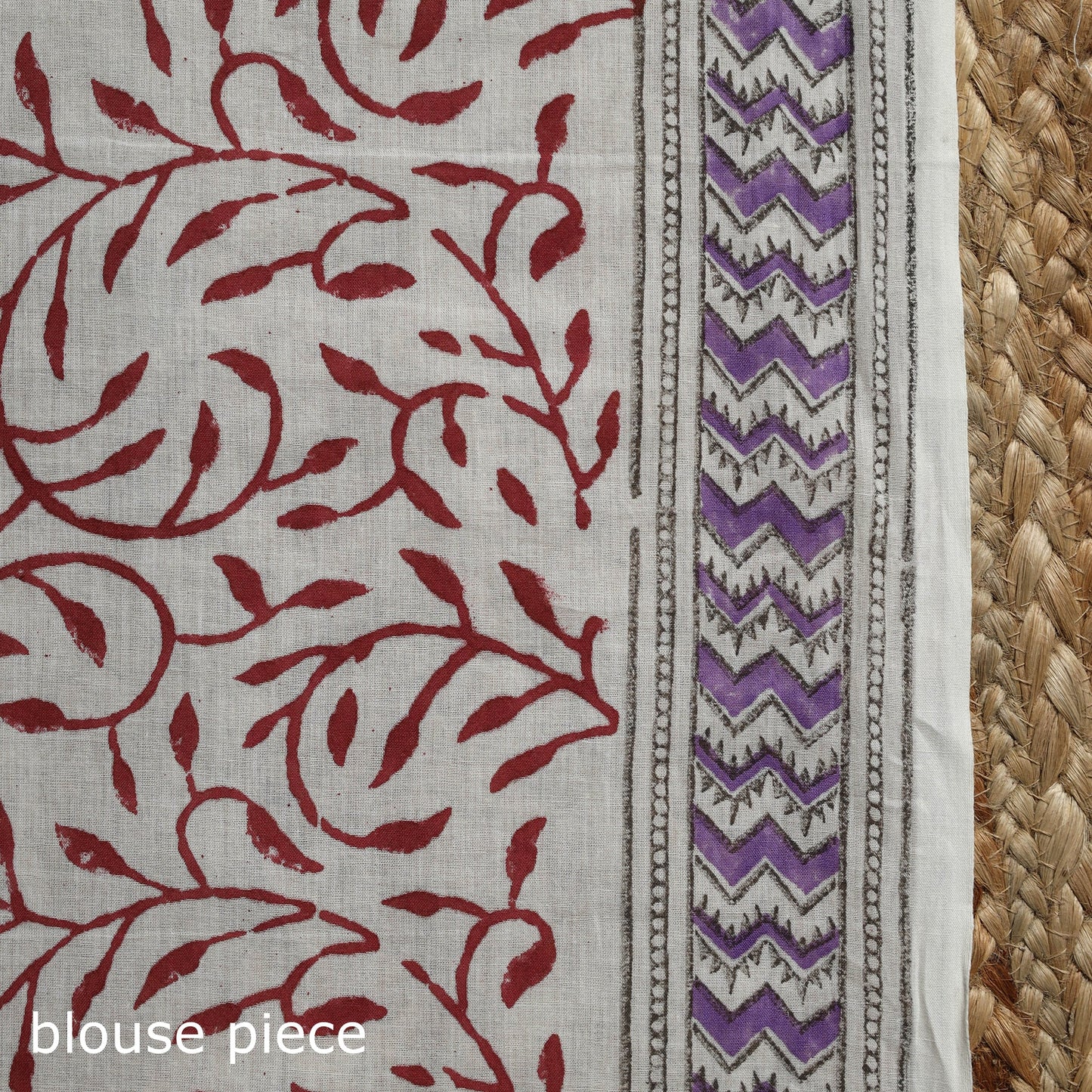 Purple - mul cotton sanganeri saree 01 - handcrafted