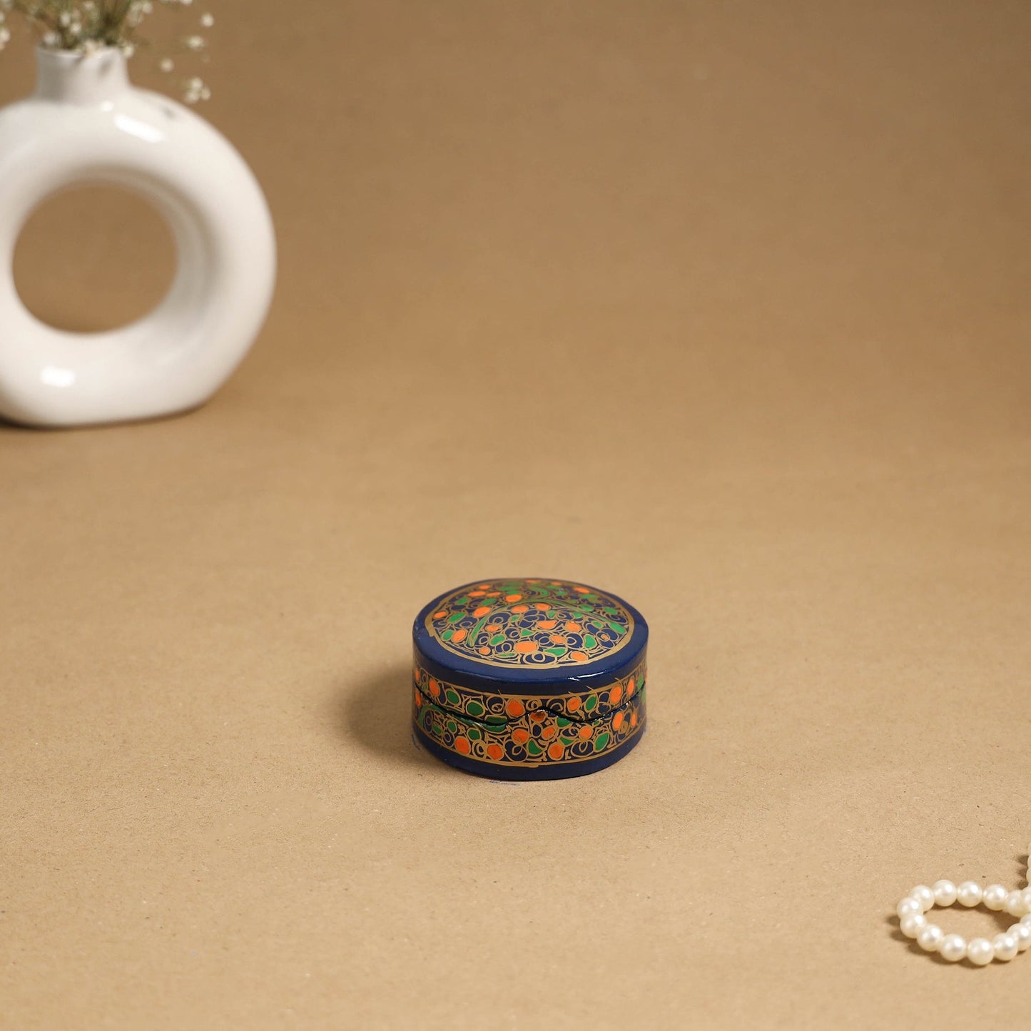 Multicolor - handpainted paper mache multipurpose box 11