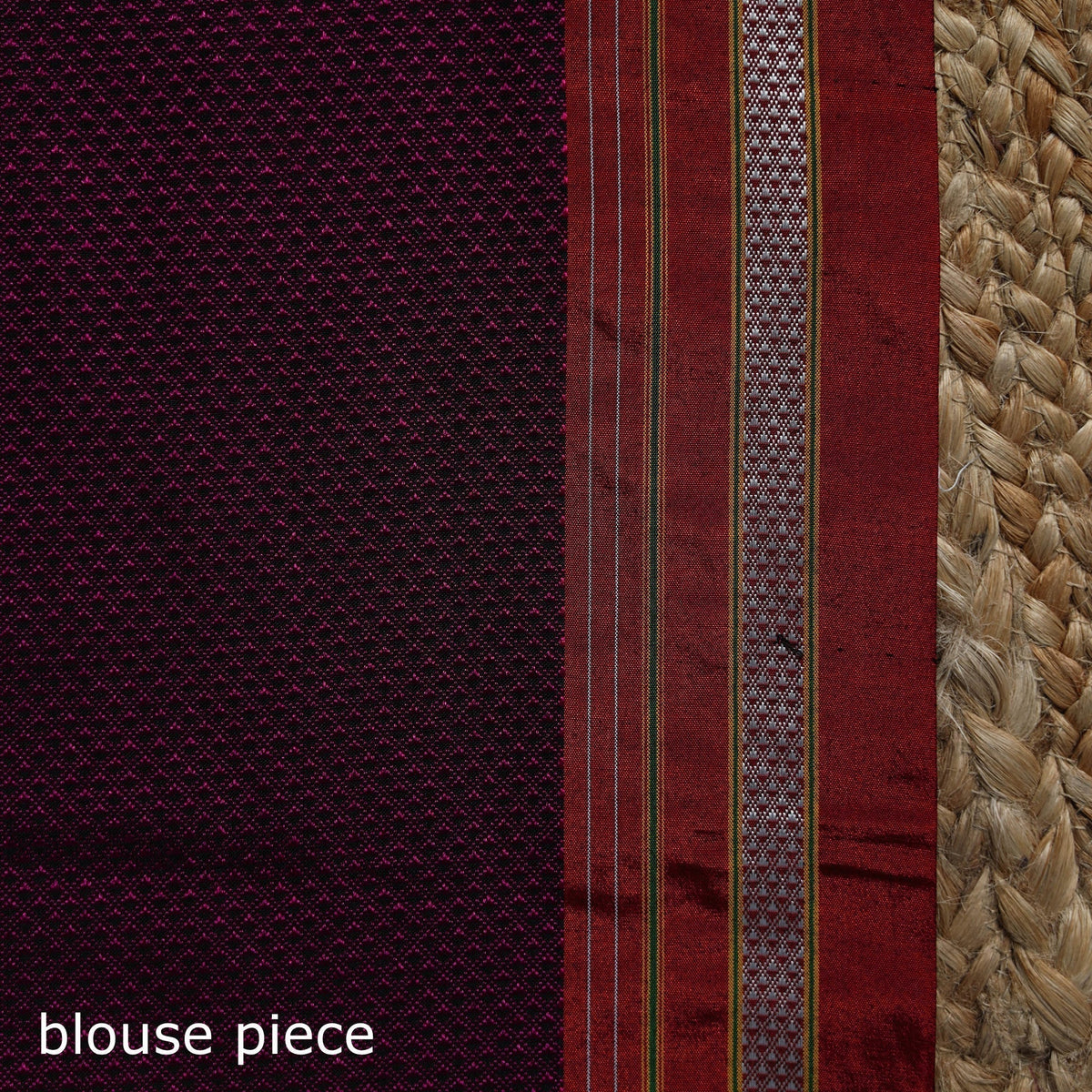 Nath work silk cotton khun saree 05 - handcrafted