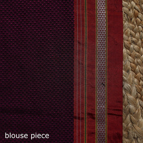Nath work silk cotton khun saree 05 - handcrafted