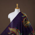 Purple - natural dyed chanderi silk handpainted