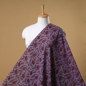 Purple - natural dyed cotton vanaspati bagru fabric 01