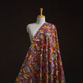 Natural dyed handloom chanderi silk handpainted