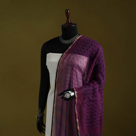 Natural dyed kota doria cotton hand block bagh print
