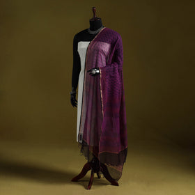 Natural dyed kota doria cotton hand block bagh print
