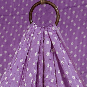 Purple - natural dyed kutch tie-dye modal silk bandhani