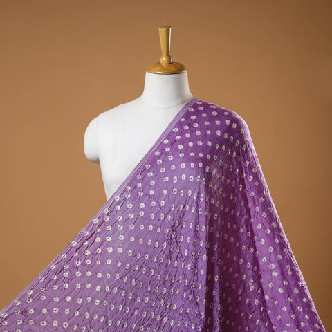 Purple - natural dyed kutch tie-dye modal silk bandhani