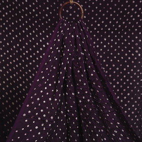 Purple - natural dyed kutch tie-dye modal silk bandhani