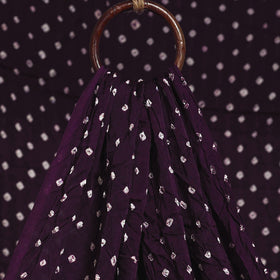 Purple - natural dyed kutch tie-dye modal silk bandhani