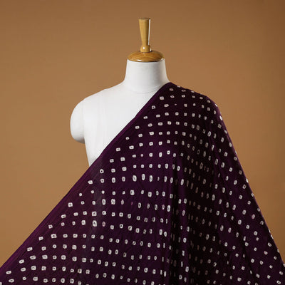 Purple - natural dyed kutch tie-dye modal silk bandhani