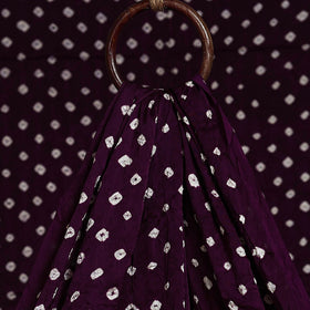 Purple - natural dyed kutch tie-dye modal silk bandhani