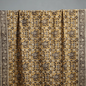 Natural dyed pedana kalamkari printed handloom cotton towel